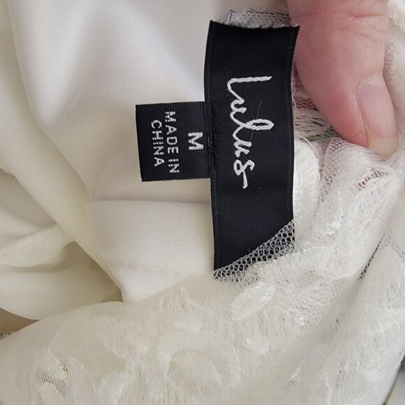 Lulus Alluring Amour White Embroidered Lace Jumpsuit, 2065896, Size M, $50 - Picture 7 of 11